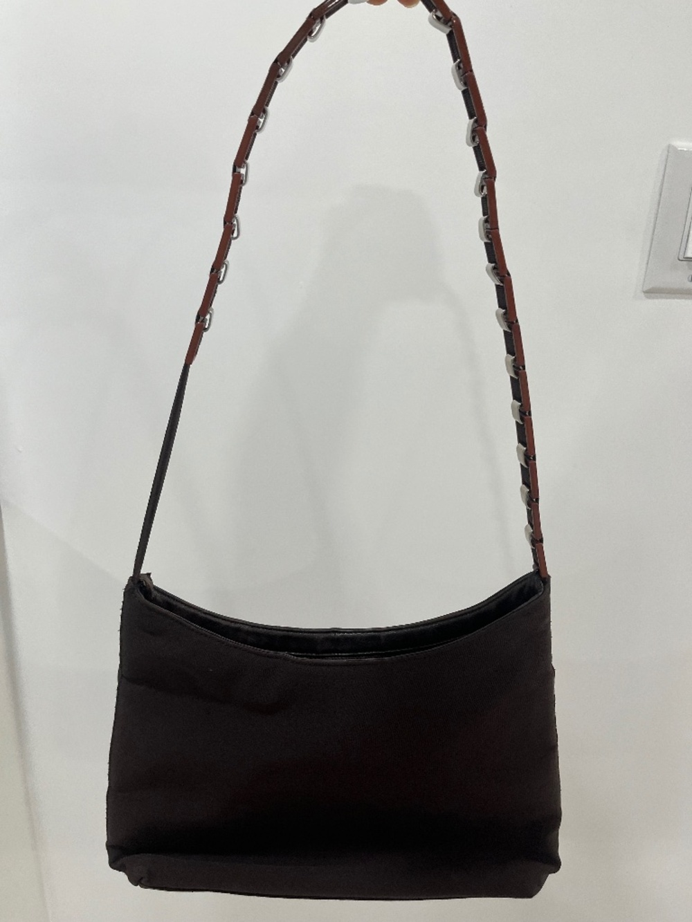 Salvatore Ferragamo Chocolate Brown Handbag. Made in Italy.